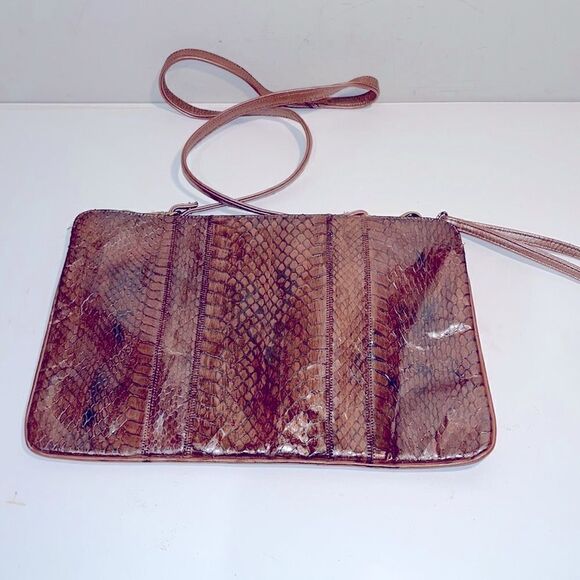 Vintage snake skin Palazzio bag w/ removable strap, can be used as a clutch. - Picture 1 of 7